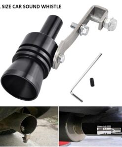 XL Size Black Turbo Sound Whistle for Vehicle Refit Device Exhaust Pipe Car Turbmuffler Universal Sound Simulator Car
