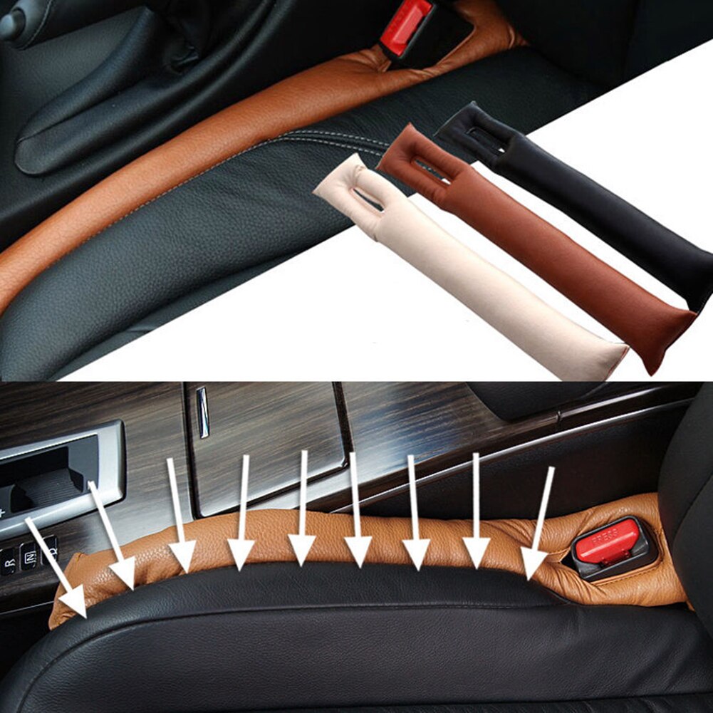 Car Seat Gap Filler Soft Car Styling Padding Leather Leak Pads Plug Spacer Universal Car Accessories Interior Car Organizer