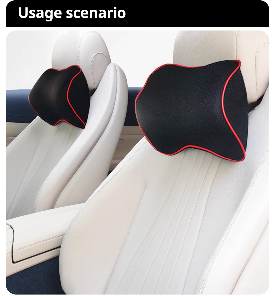 1pcs Car Neck Headrest Pillow Accessories Cushion Auto Seat Head Support Neck Protector Automobiles Seat Neck Rest Memory Cotton