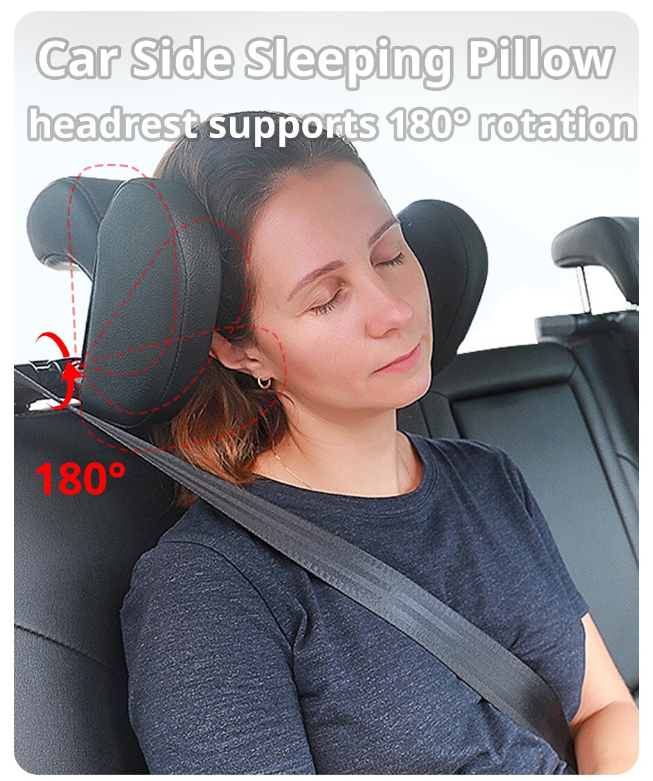 1pcs Car Seat Headrest Pillow Travel Rest Sleeping Headrest Support Solution Car Accessories Interior U Shaped Pillow For Kids