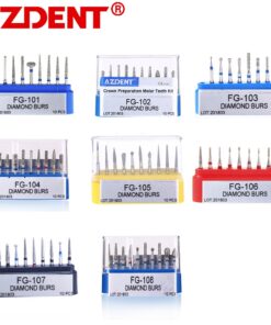 AZDENT 1 Box Dental Diamond Burs Drill for High Speed Handpiece Dentist Burs FG Series Dia.1.6mm