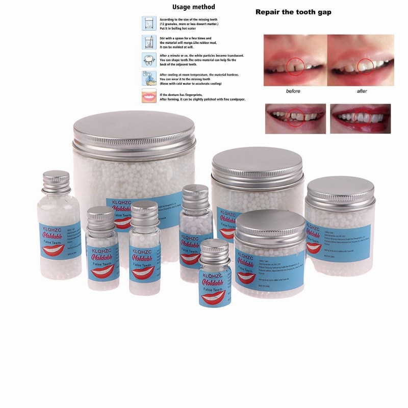 5-80ml Resin Tooth Repair Glue Shapeable Teeth Gaps Filling Solid Temporary Teeth Repair Falseteeth Glue Safety Dental Supplies