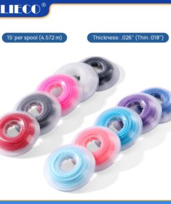 15feet/Spool Dental Orthodontic Colored Elastic Power Chain Rubber Band 4.57m/Roll Continuous Short Long Ortho Dentistry Tools