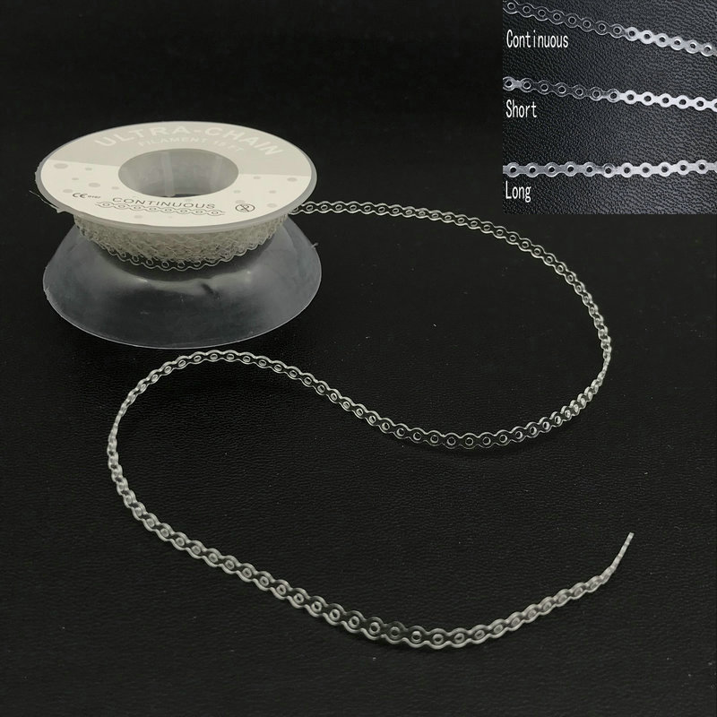 15 feet/Roll Dental Orthodontic Elastic Ultra Power Chain Rubber Band Continuous Type 4.57m/Roll Dental Power Chain