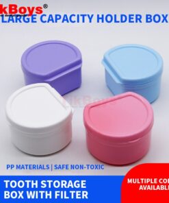 Denture Bath Box Organizer Dental False Teeth Storage Box with Hanging Net Container Cleaning Teeth Cases Artificial Tooth Boxes