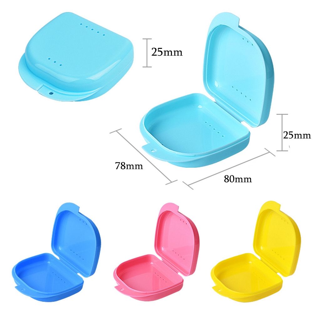 Denture Storage Box Dental Retainer Orthodontic Mouth Guard Container Plastic Oral Hygiene Supplies Tray Dental Appliance Case