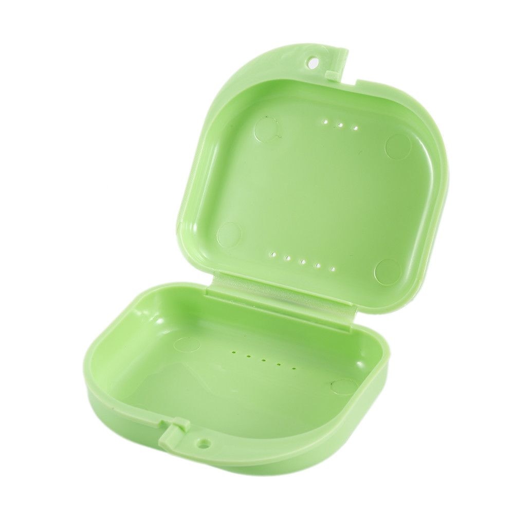 Denture Storage Box Dental Retainer Orthodontic Mouth Guard Container Plastic Oral Hygiene Supplies Tray Dental Appliance Case