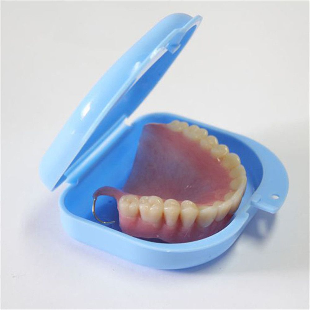 Denture Storage Box Dental Retainer Orthodontic Mouth Guard Container Plastic Oral Hygiene Supplies Tray Dental Appliance Case