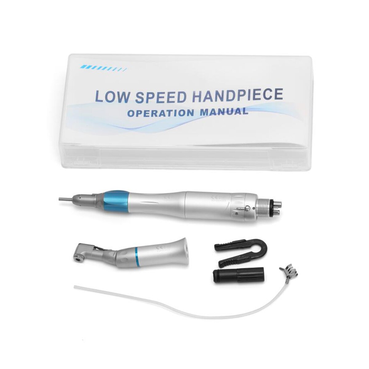 Dental Low Speed Handpiece External Water Spray Contra Angle Straight Handpiece Air Motor 2/4 Holes Dental Handpiece