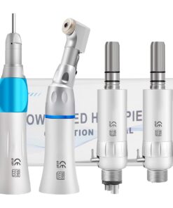 Dental Low Speed Handpiece External Water Spray Contra Angle Straight Handpiece Air Motor 2/4 Holes Dental Handpiece