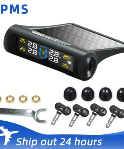 TPMS 4 Sensors Car Tire Pressure Alarm Monitor System Solar Smart Intelligent Warning Display Auto For Car SUV MPV