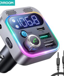 2023 Bluetooth 5.3 FM Transmitter for Car, [Stronger Dual Mics Deep Bass Sound] , 48W PD&QC3.0 Car Charger Bluetooth Adapter