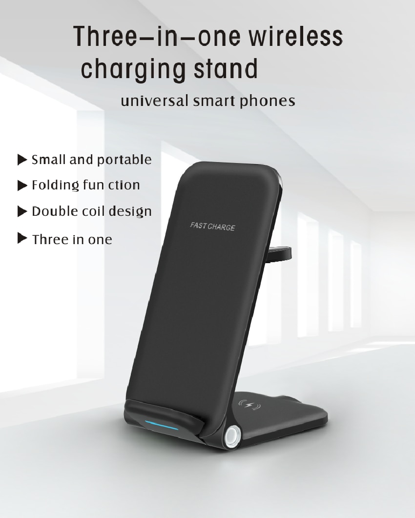 30W 4 in 1 Foldable Wireless Charging Station For iPhone 14 13Pro Apple Watch 7/6 For Samsung Galaxy Watch Chargers 4/3 S22 S21