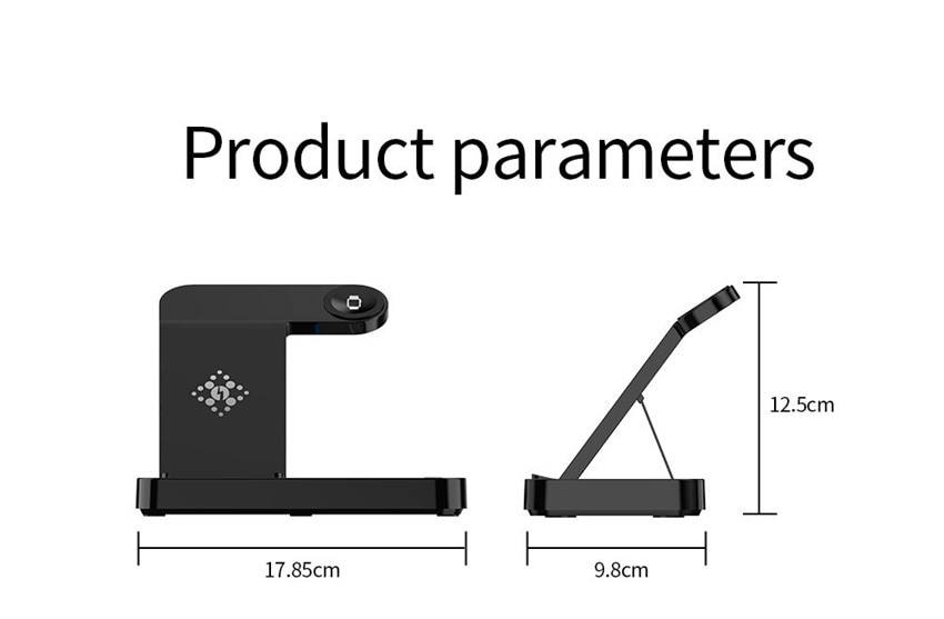 30W 4 in 1 Foldable Wireless Charging Station For iPhone 14 13Pro Apple Watch 7/6 For Samsung Galaxy Watch Chargers 4/3 S22 S21