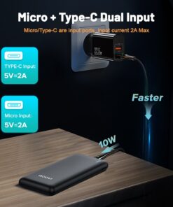 Alternative view of QOOVI 10000mAh Power Bank Ultra-thin Portable Charger For iPhone 13 Xiaomi Samsung Huawei External Battery 10000 mAh PowerBank
