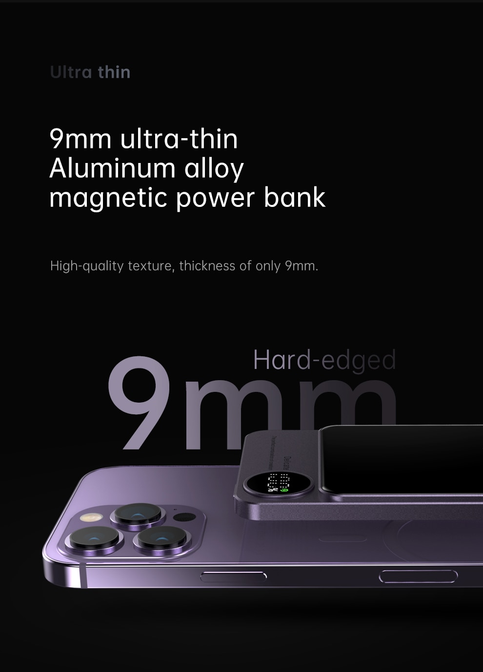 10000mAh Magnetic Power Bank PD20W Magsafing Fast Charging External Battery For Iphone 15W Wireless Charge Powerbank For Huawei