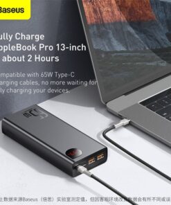 Alternative view of Baseus 65W Power Bank 20000mAh Portable Charging Powerbank Mobile Phone External Battery PD QC 3.0 Charger 22.5W Poverbank 20000