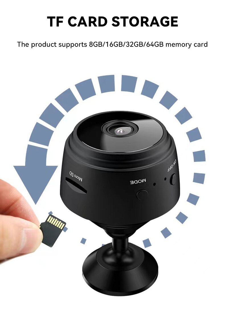 A9 WiFi Mini Camera HD 1080p Wireless Video Recorder Voice Recorder Security Monitoring Camera Smart Home For Infants And Pets