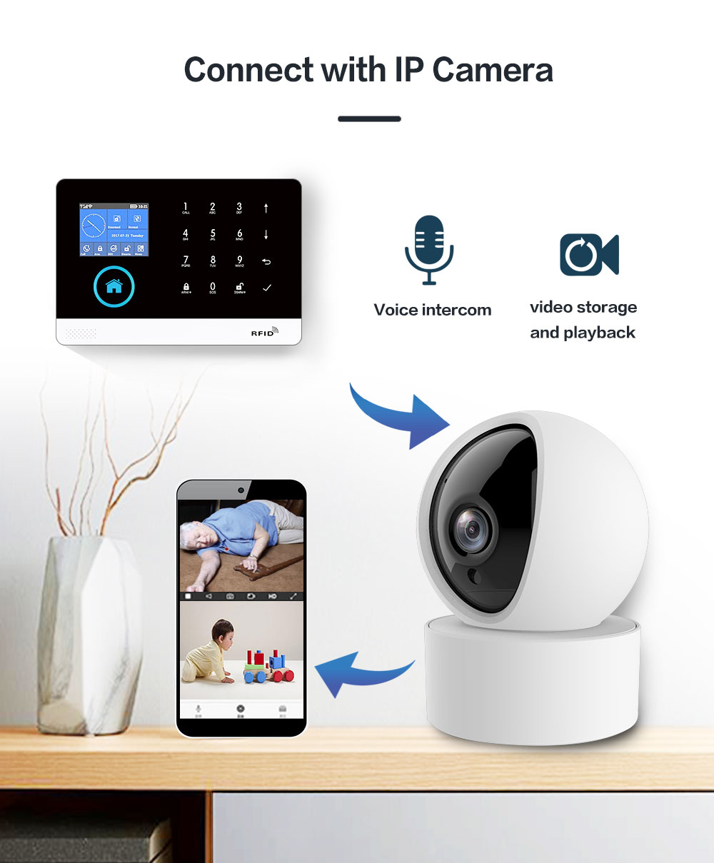 GauTone PG103 Alarm System for Home Burglar Security 433MHz WiFi GSM Alarm Wireless Tuya Smart House App Control