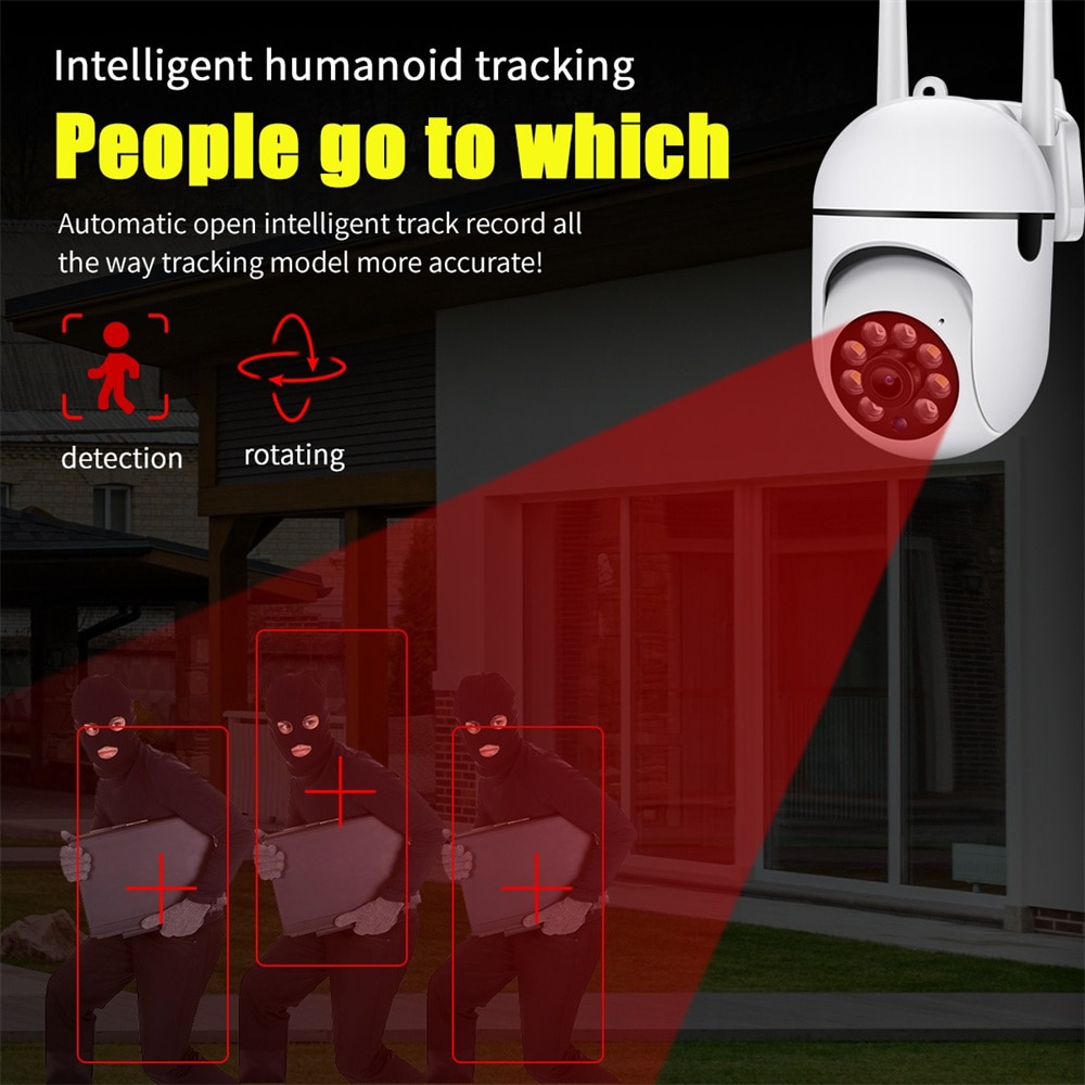 Outdoor 5MP Surveillance Camera CCTV IP Wifi Camera Waterproof External Security Protection Wireless Home Monitor Motion Trcking