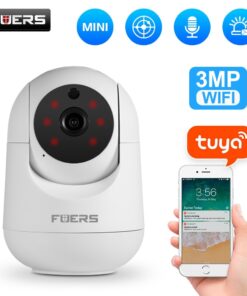 Fuers 3MP IP Camera Tuya Smart Home Indoor WiFi Wireless Surveillance Audio Cam CCTV Automatic Tracking Security Baby Monitor