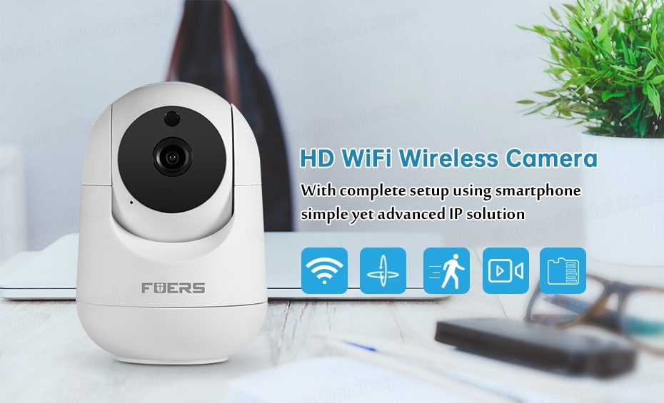 Fuers 3MP IP Camera Tuya Smart Home Indoor WiFi Wireless Surveillance Audio Cam CCTV Automatic Tracking Security Baby Monitor