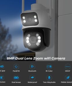 Alternative view of BESDER 8MP PTZ Wifi Camera Outdoor Night Vision Dual Screen Human Detection 4MP Security Protection CCTV Surveillance IP Camera