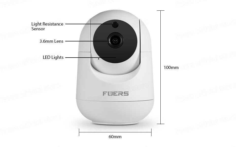 Fuers 3MP IP Camera Tuya Smart Home Indoor WiFi Wireless Surveillance Audio Cam CCTV Automatic Tracking Security Baby Monitor