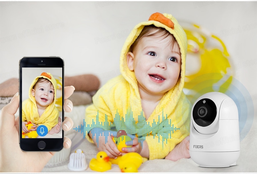 Fuers 3MP IP Camera Tuya Smart Home Indoor WiFi Wireless Surveillance Audio Cam CCTV Automatic Tracking Security Baby Monitor