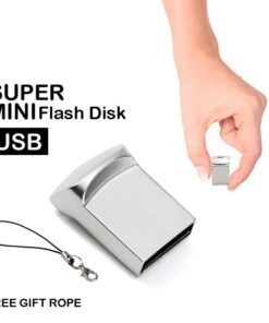 Super Mini Metal USB Flash Drives 64GB Creative Business Gifts Memory Stick Black Pen Drive Silver Storage Devices