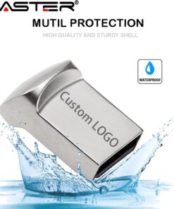 Alternative view of JASTER Mini Metal USB Flash Drives Silver Business Gifts Memory Stick Custom logo Pen Drive Waterproof Storage Devices 32GB 64GB