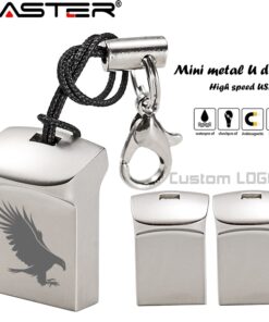 JASTER Mini Metal USB Flash Drives Silver Business Gifts Memory Stick Custom logo Pen Drive Waterproof Storage Devices 32GB 64GB