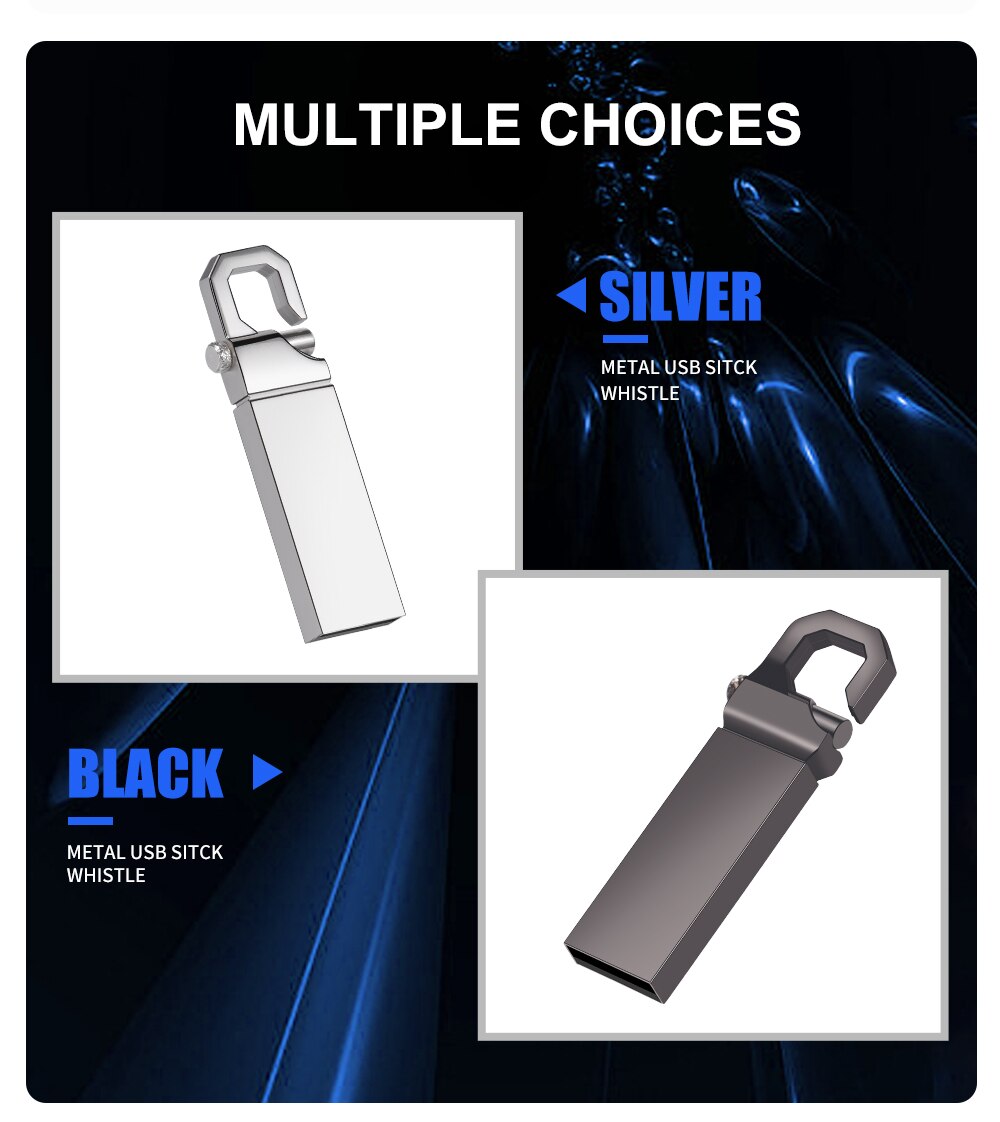 USB 2.0 Flash Drive 64GB Speed Memory Stick Key Ring Pen Drives Metal Pendrive Creative Business Gifts Storage Devices