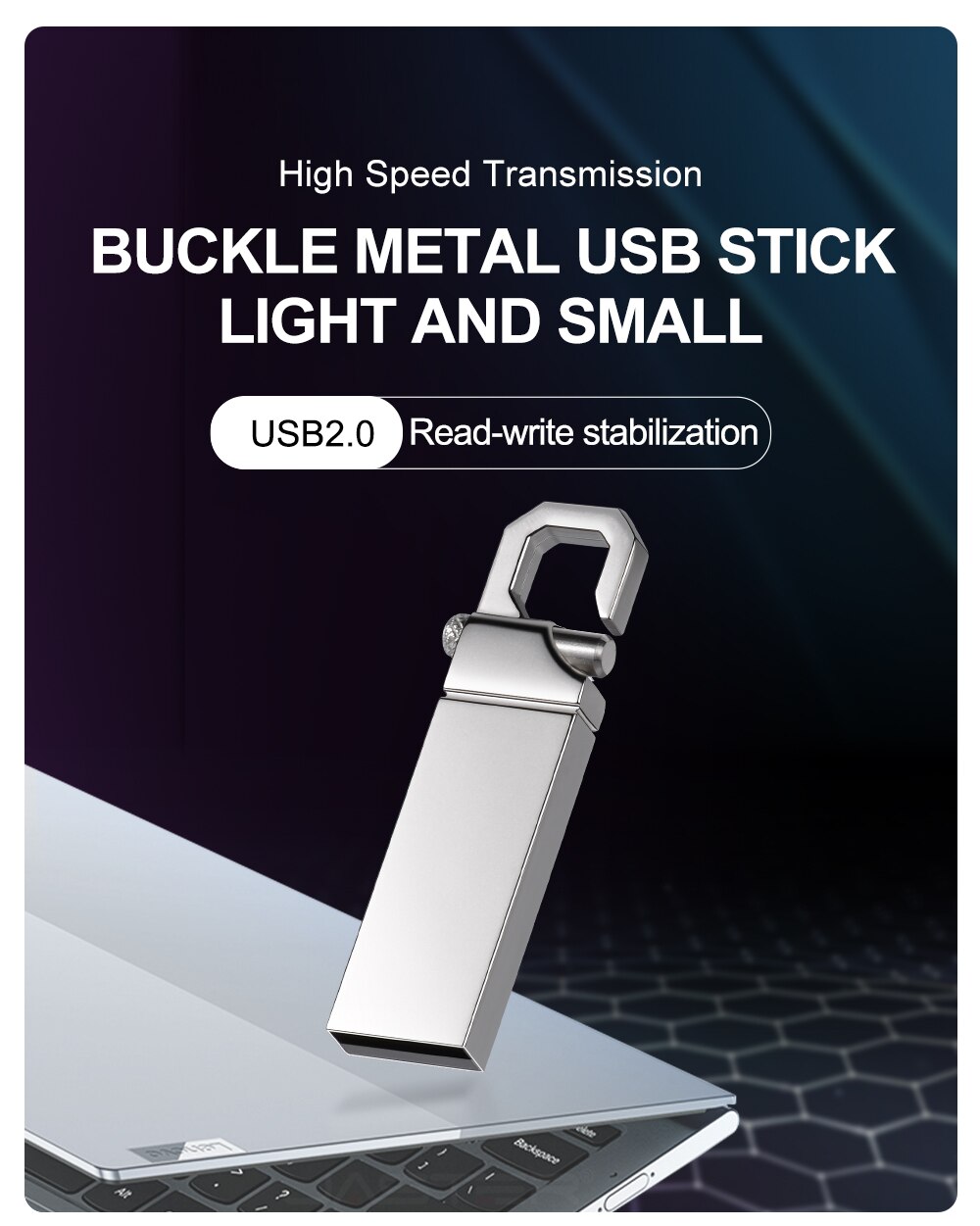 USB 2.0 Flash Drive 64GB Speed Memory Stick Key Ring Pen Drives Metal Pendrive Creative Business Gifts Storage Devices