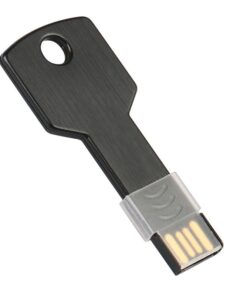 Metal Key Shape USB Flash Drive 64GB Black Pen Drives Silver Stick Real Capacity Storage Devices High Speed U Disk
