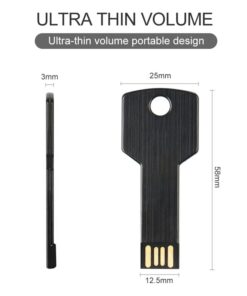 Alternative view of Metal Key Shape USB Flash Drive 64GB Black Pen Drives Silver Stick Real Capacity Storage Devices High Speed U Disk