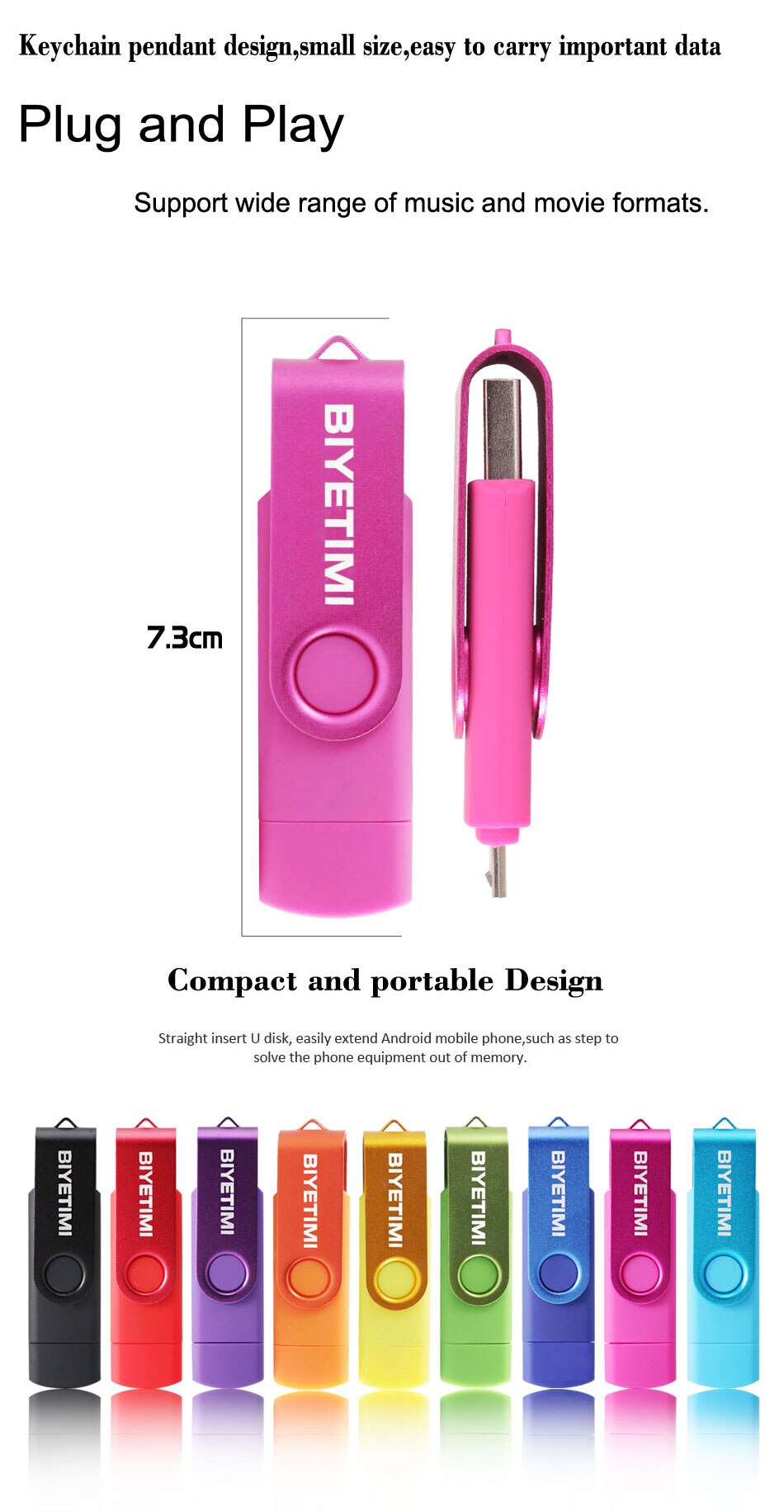 Biyetimi pen drive 128GB Type c storage devices Smartphonecle pendrive 64GB usb 2.0 stick 16gb Flash Drive 32gb