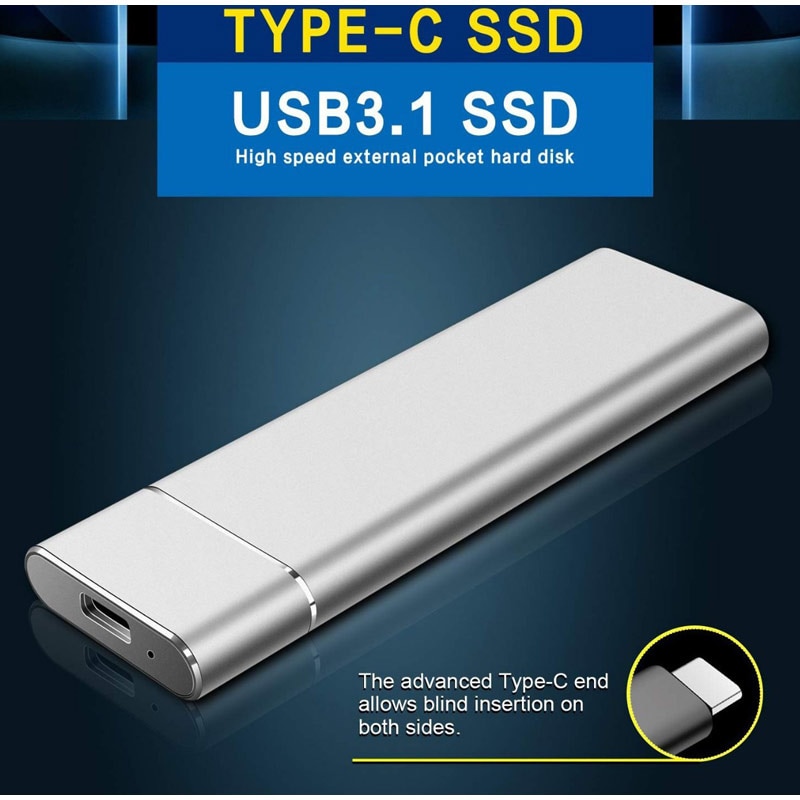 SSD External 500GB 1TB Mobile Solid State Drive Flash Drive Portable TypeC USB Mini Slim High Speed Transfer Flash Memory Device