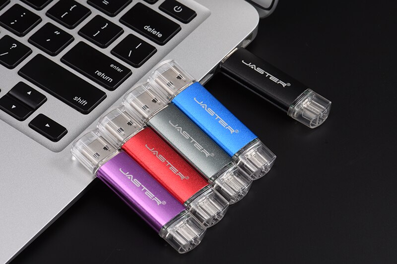 JASTER New Rectangle usb flash drive pendrive 16gb 32GB 64GB Smart Phone pen drive OTG usb stick external storage Tablet PC gift