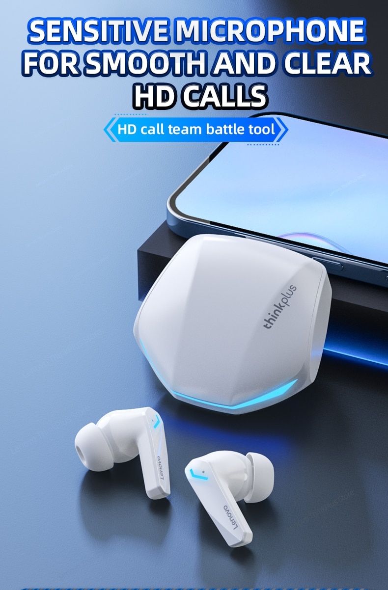 Lenovo GM2 Pro Bluetooth 5.3 Earphones Sports Headset Wireless In-Ear Gaming Low Latency Dual Mode Music Headphones New