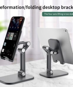 Three Sections Foldable Desk Mobile Phone Holder For iPhone iPad Tablet Flexible Table Desktop Adjustable Cell Smart