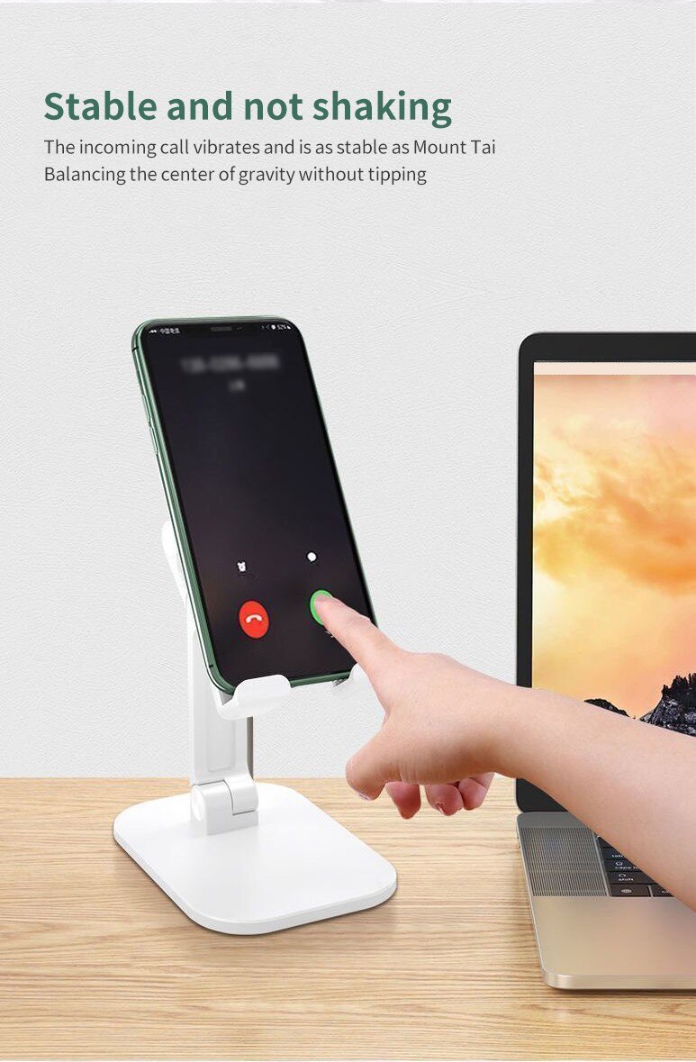 Three Sections Foldable Desk Mobile Phone Holder For iPhone iPad Tablet Flexible Table Desktop Adjustable Cell Smart