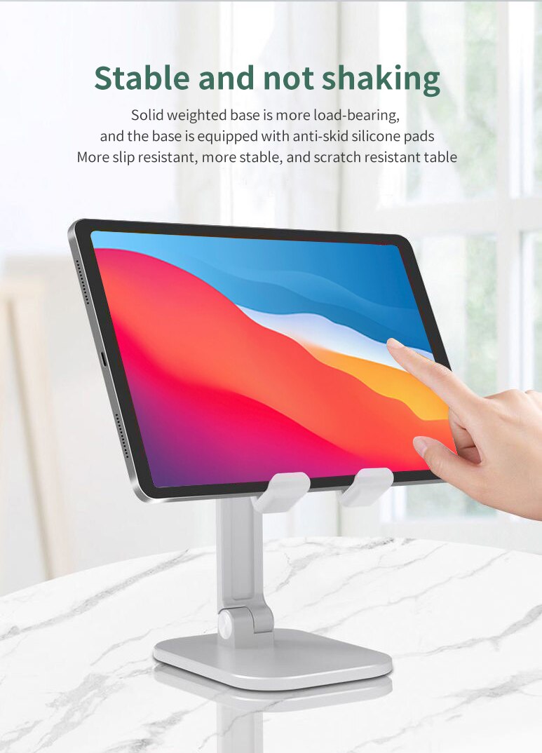 Three Sections Foldable Desk Mobile Phone Holder For iPhone iPad Tablet Flexible Table Desktop Adjustable Cell Smart