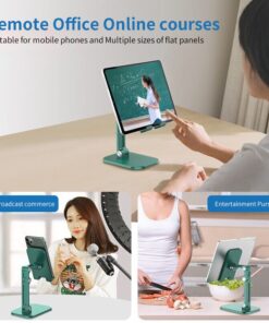 Alternative view of Three Sections Foldable Desk Mobile Phone Holder For iPhone iPad Tablet Flexible Table Desktop Adjustable Cell Smart