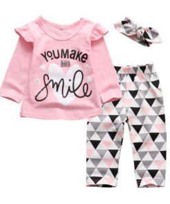 Baby Girls Printed Clothing Set 3 Pcs
