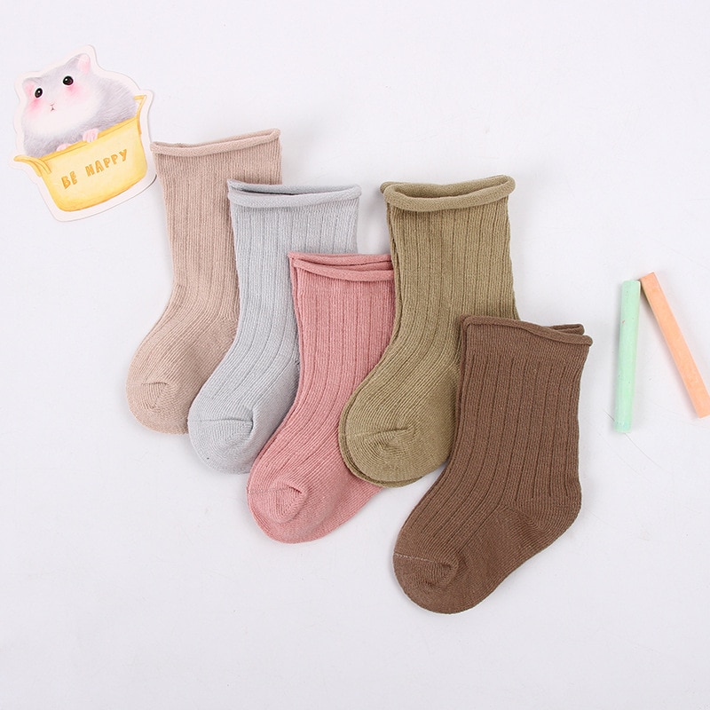 Set of 5 Baby Cotton Socks for Girls